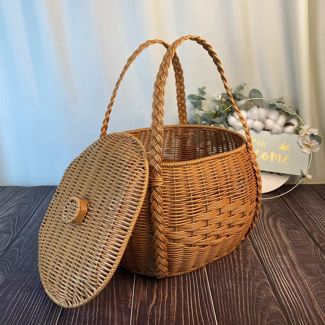 Handcrafted Woven Storage Basket Acalora
