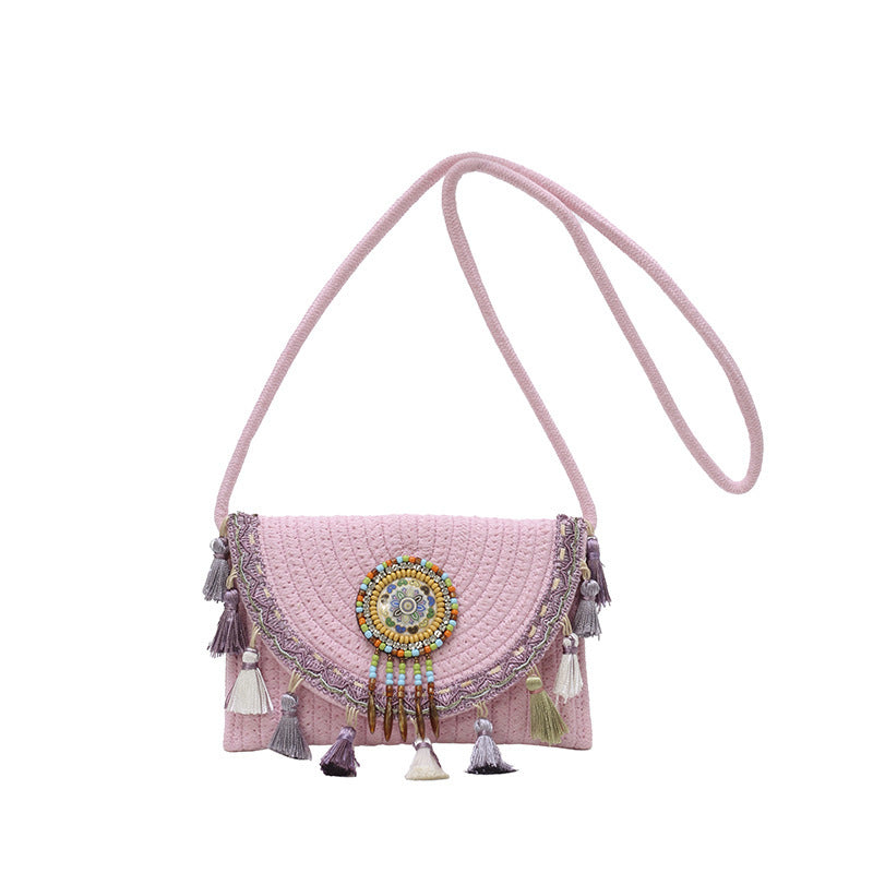 Bohemian-Inspired Handcrafted Beaded Clutch Acalora