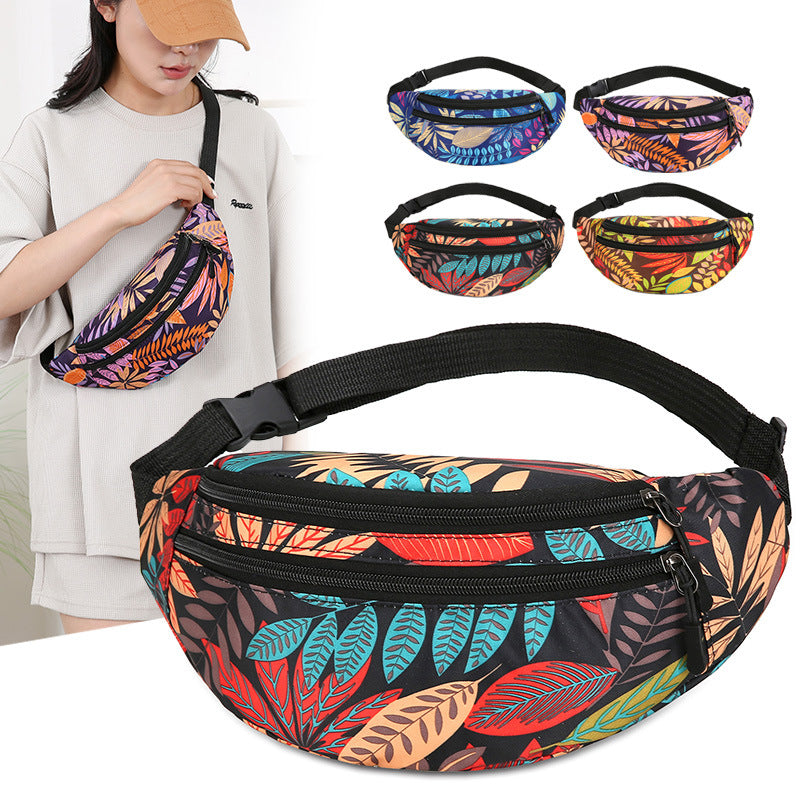 Floral Print Utility Fanny Pack Acalora
