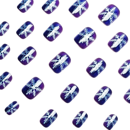 Winter-Theme Frosted Nail Art Acalora