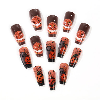 Halloween-themed artificial nails Acalora
