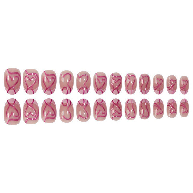 Artistic Heart Design Press-On Nails Acalora