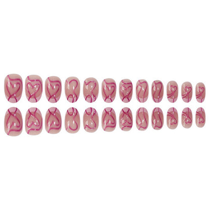 Artistic Heart Design Press-On Nails Acalora