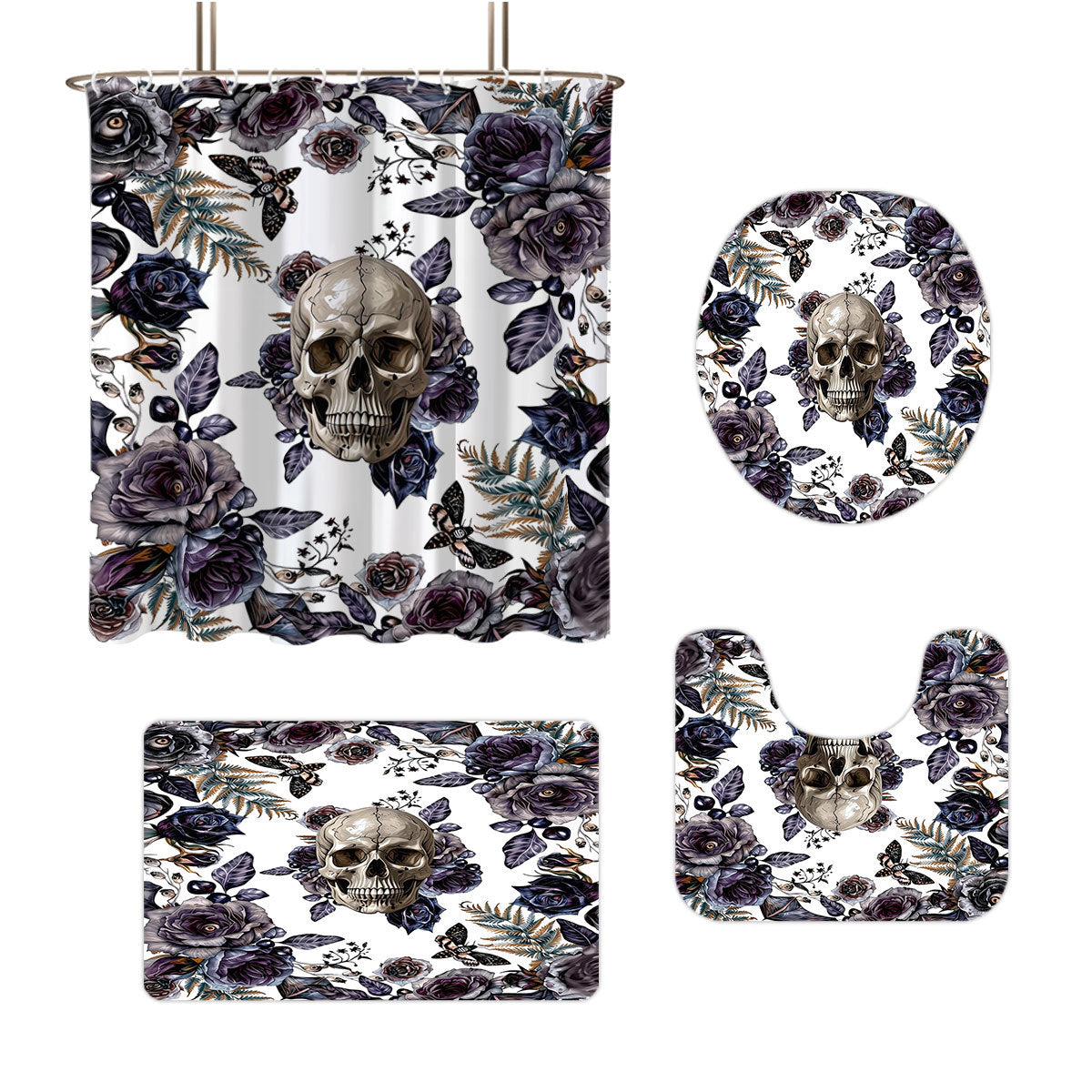 Artistic Skull Bathroom Décor Set