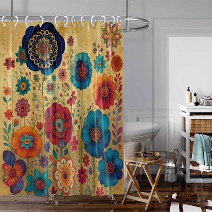 Camping-Themed Shower Curtain