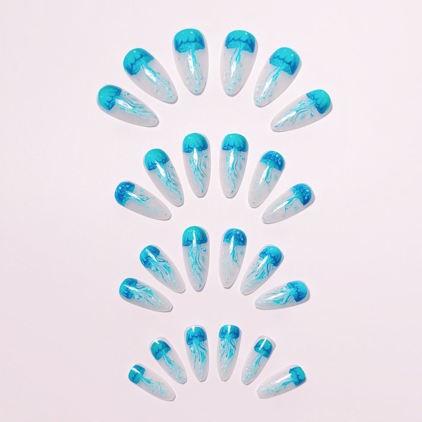 Artistic Jellyfish Design Nail Art Acalora