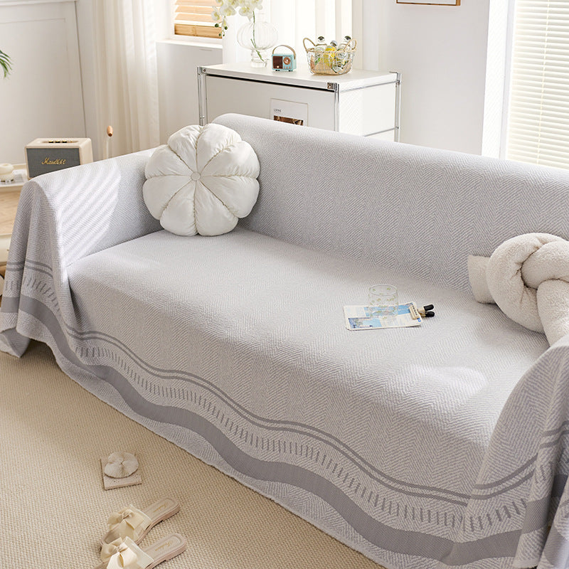 Elegant Leaf Patterned Sofa Cover