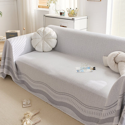 Elegant Leaf Patterned Sofa Cover