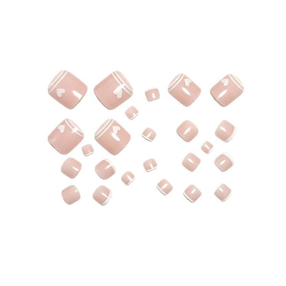 Artificial nails in an elegant design with heart details Acalora