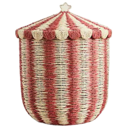 Basket with lid and decorative design Acalora