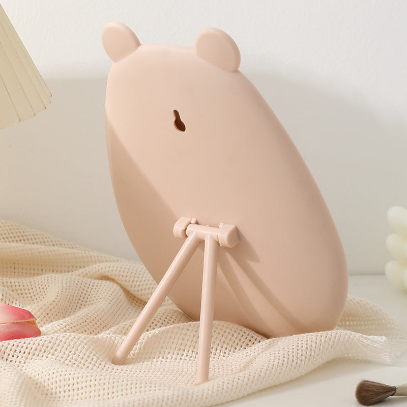 Cute Bear-Shaped Handheld Mirror