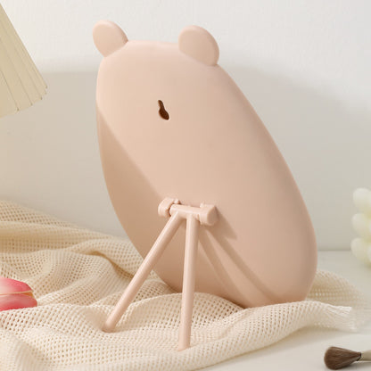 Cute Bear-Shaped Handheld Mirror