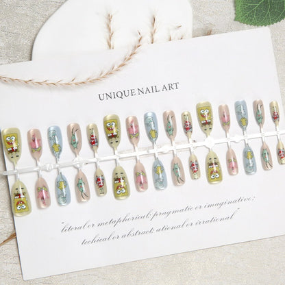 Creative nail design set with wonderful cartoon motifs Acalora