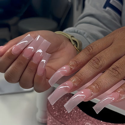 Elegant Square Tip Acrylic Press-On Nails Acalora