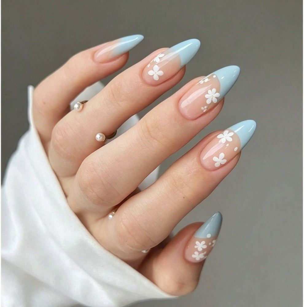 Artificial nails with protective and floral design Acalora