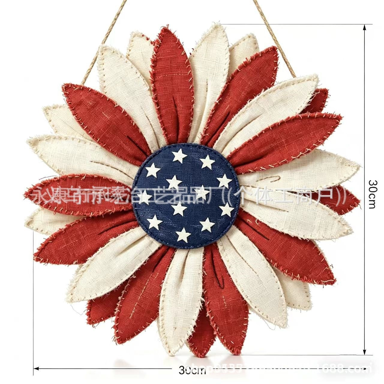 Unisex nan layered star wreath door decor with mixed ribbon bows and wooden accents Bowlift