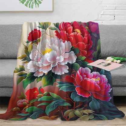 Floral Patterned Throw Blanket
