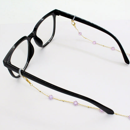 Elegant Crystal-Designed Eyewear Chain Acalora
