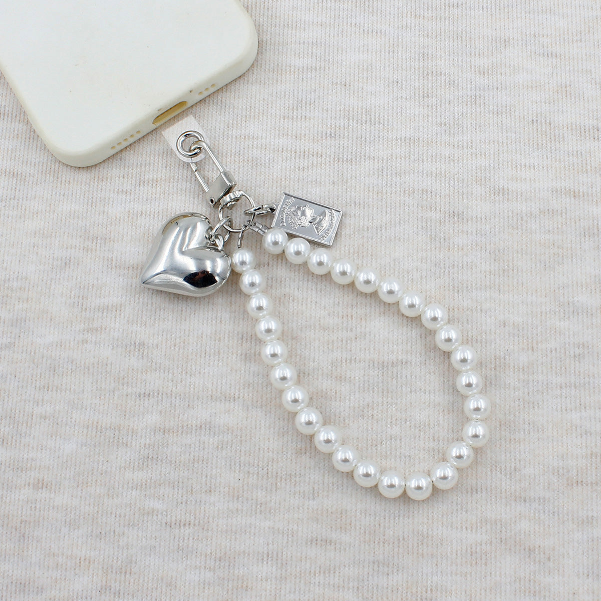Elegant Pearl Beaded Keychain Acalora