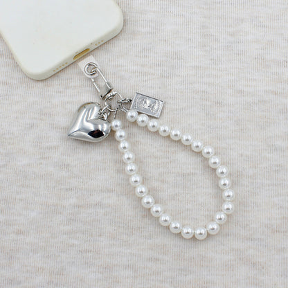 Elegant Pearl Beaded Keychain Acalora