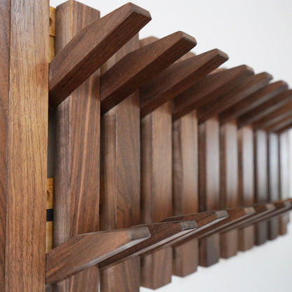 HarmonyHook - Stylish Adjustable Wooden Wall Rack