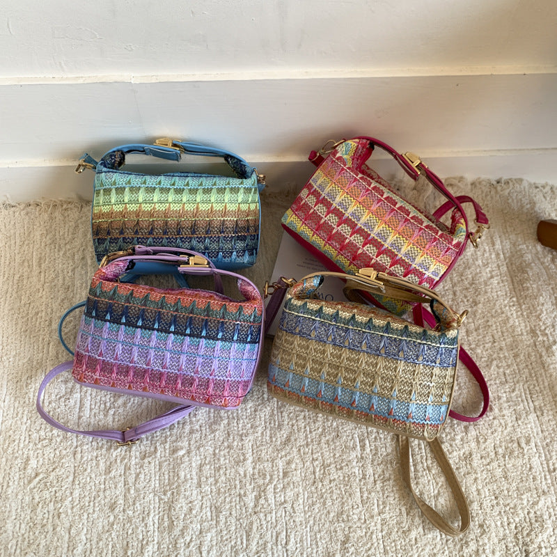 Textured Handwoven Mini Crossbody Bag Acalora