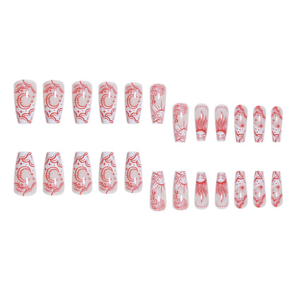 Artistic Patterned Press-On Nails Acalora