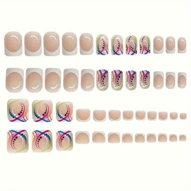 Artistic Geometric Nail Art Extensions Acalora