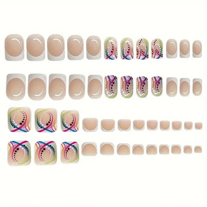 Artistic Geometric Nail Art Extensions Acalora