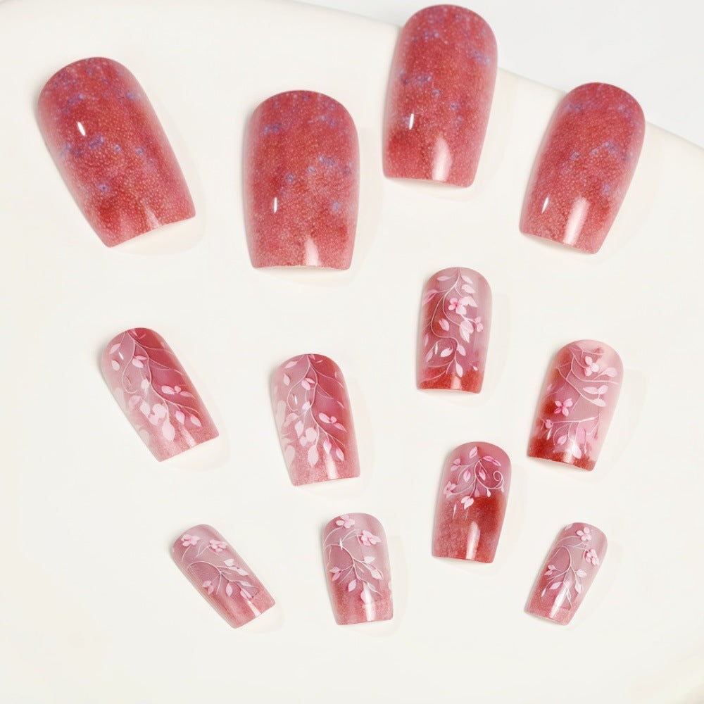 Artificial nails in elegant floral design Acalora