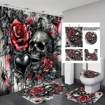 Artistic Skull Bathroom Décor Set