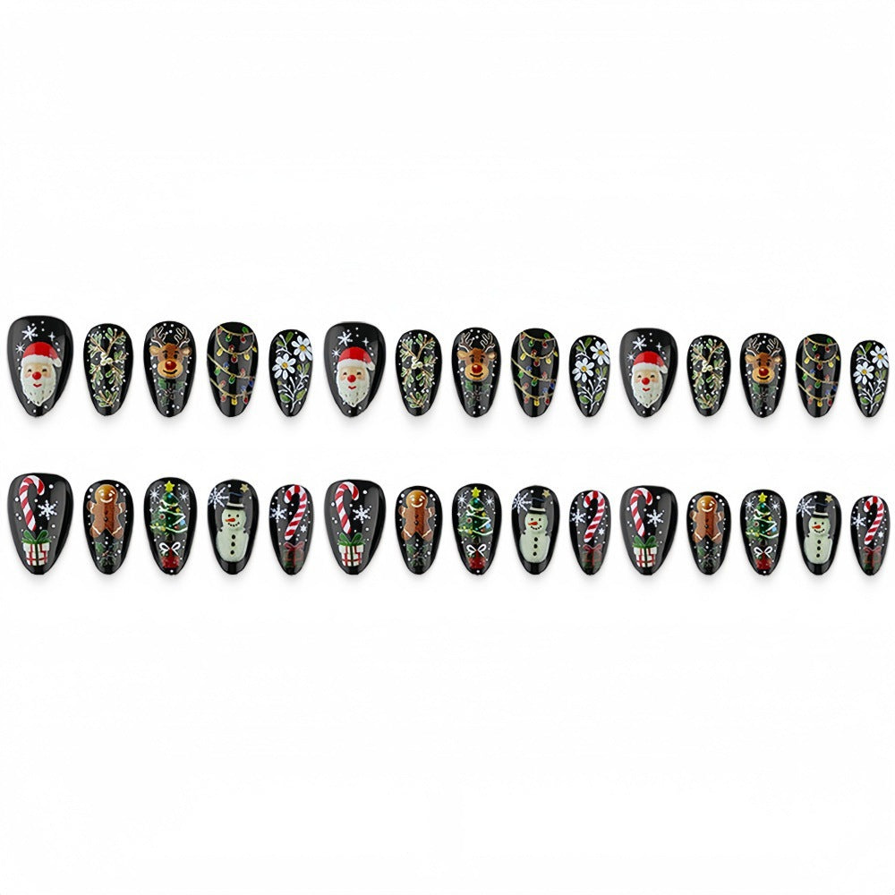 Artificial Nail Set with Christmas Motifs Acalora