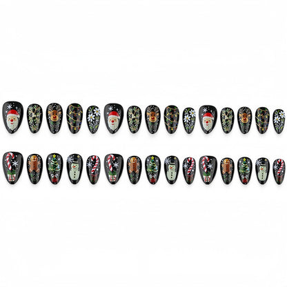 Artificial Nail Set with Christmas Motifs Acalora
