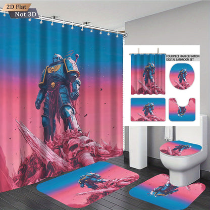 Digital Fantasy-Themed Bathroom Decor Set