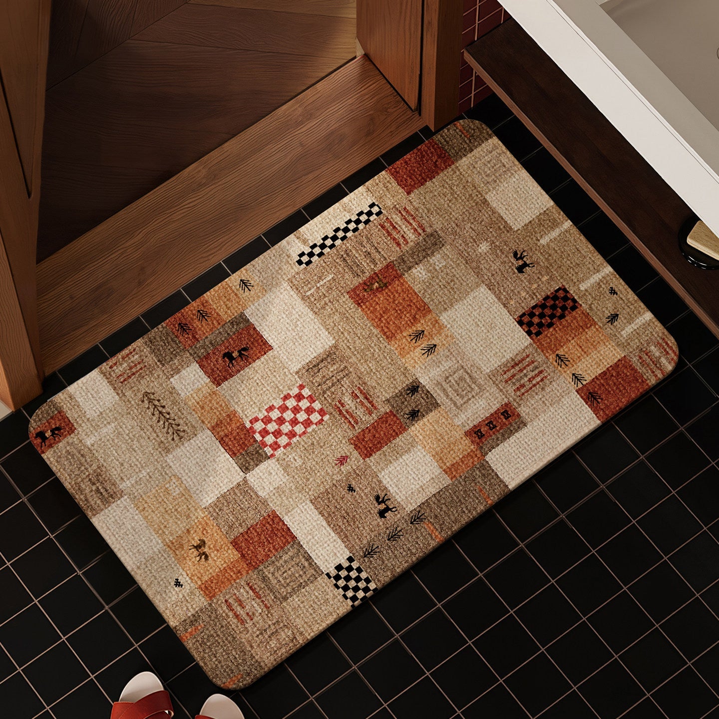 Decorative Star-patterned Bath Mat