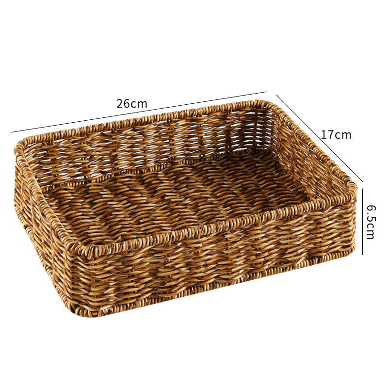 Unisex Rectangular Storage Basket Made of Hand-Woven Material Skanto