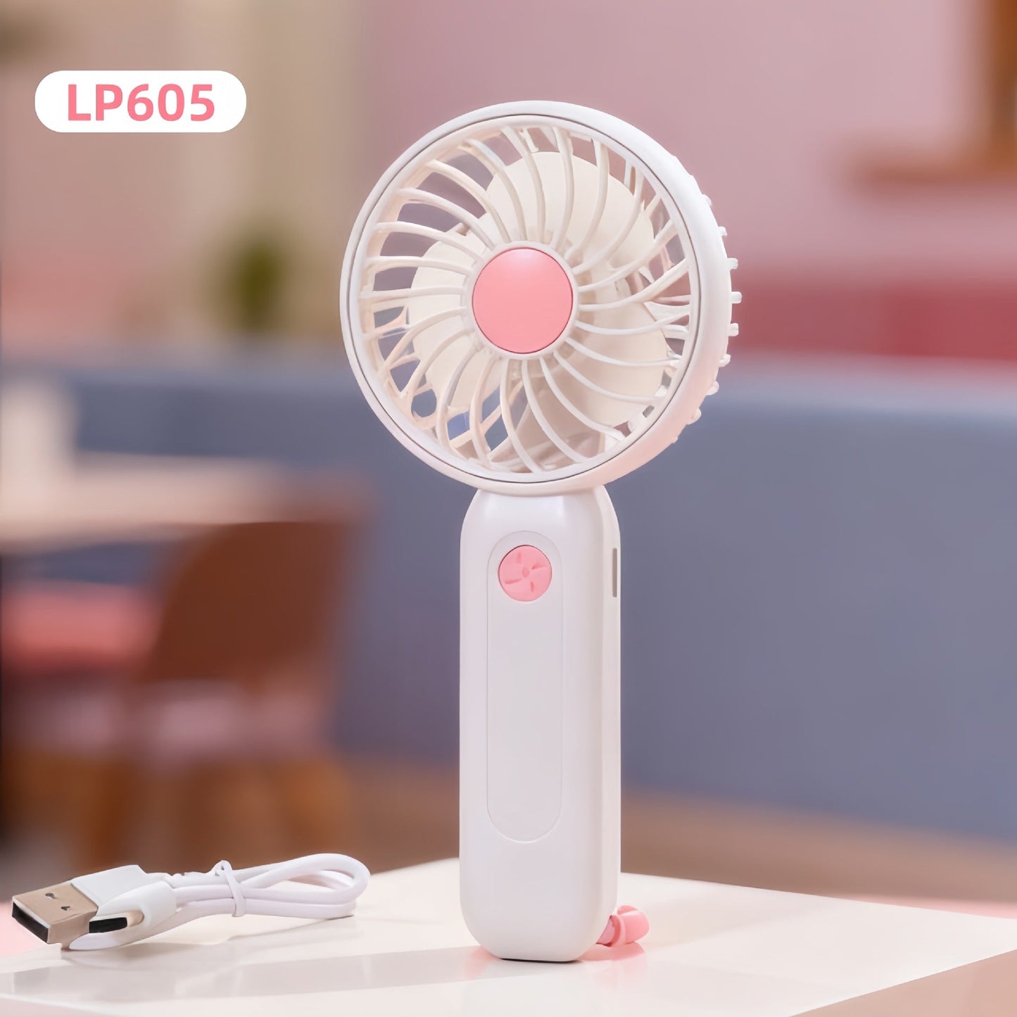 Women's portable USB mini fan with adjustable speed control Bowlift