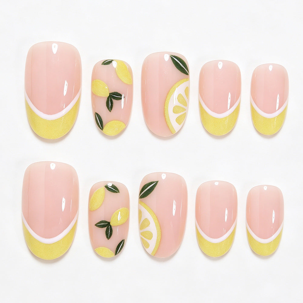Citrus-Inspired Nail Art Design Acalora