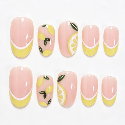 Citrus-Inspired Nail Art Design Acalora