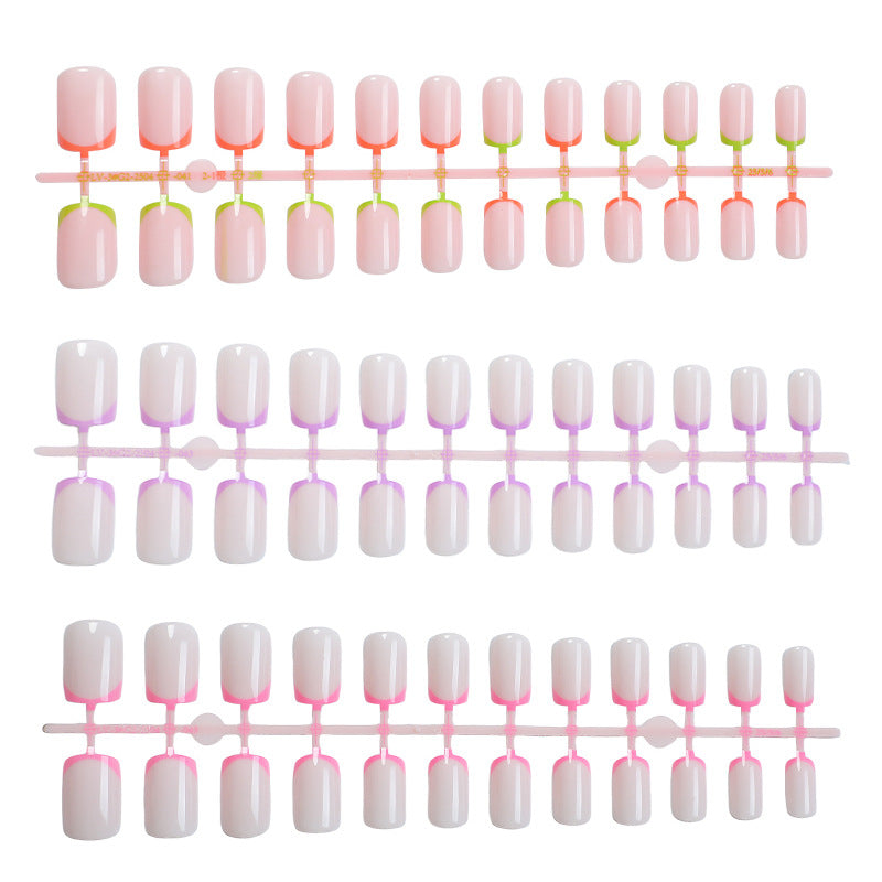 Vibrant Neon French Tip Press-On Nails Acalora