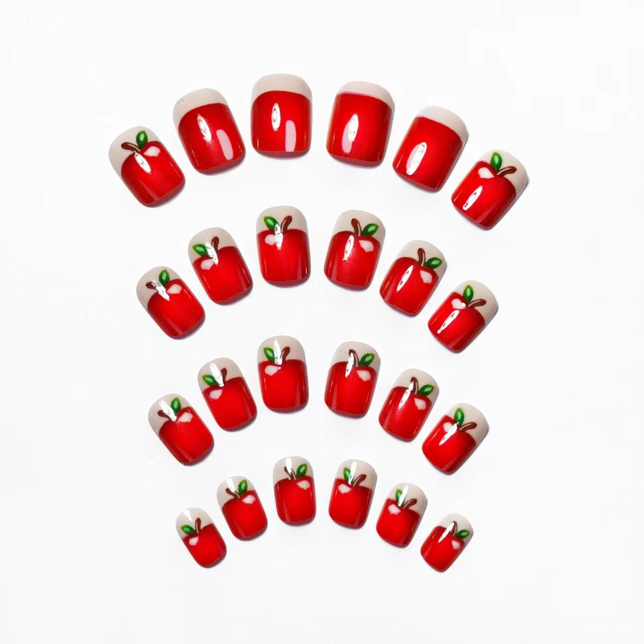 Creative Apple-Themed Nail Art Acalora
