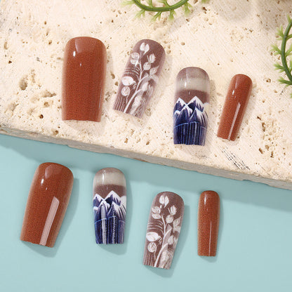 Nail Art Set with Floral Patterns Acalora