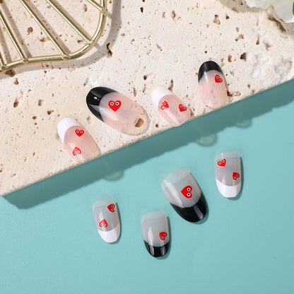 Elegant French Style Artificial Nails Acalora