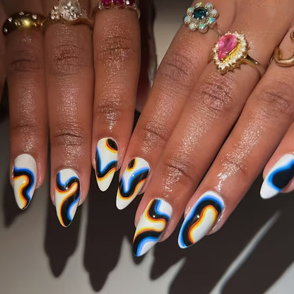 Abstract Artistic Nail Design Acalora