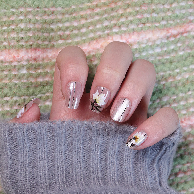 Floral Art Press-On Nail Tips Acalora