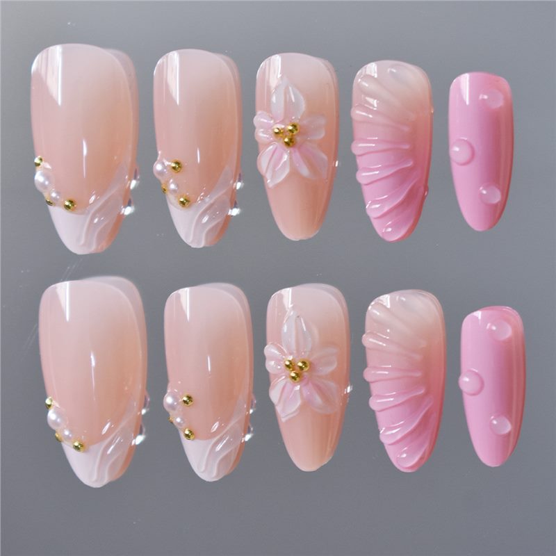 Artistic 3D Floral Press-On Nail Kit Acalora