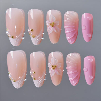 Artistic 3D Floral Press-On Nail Kit Acalora