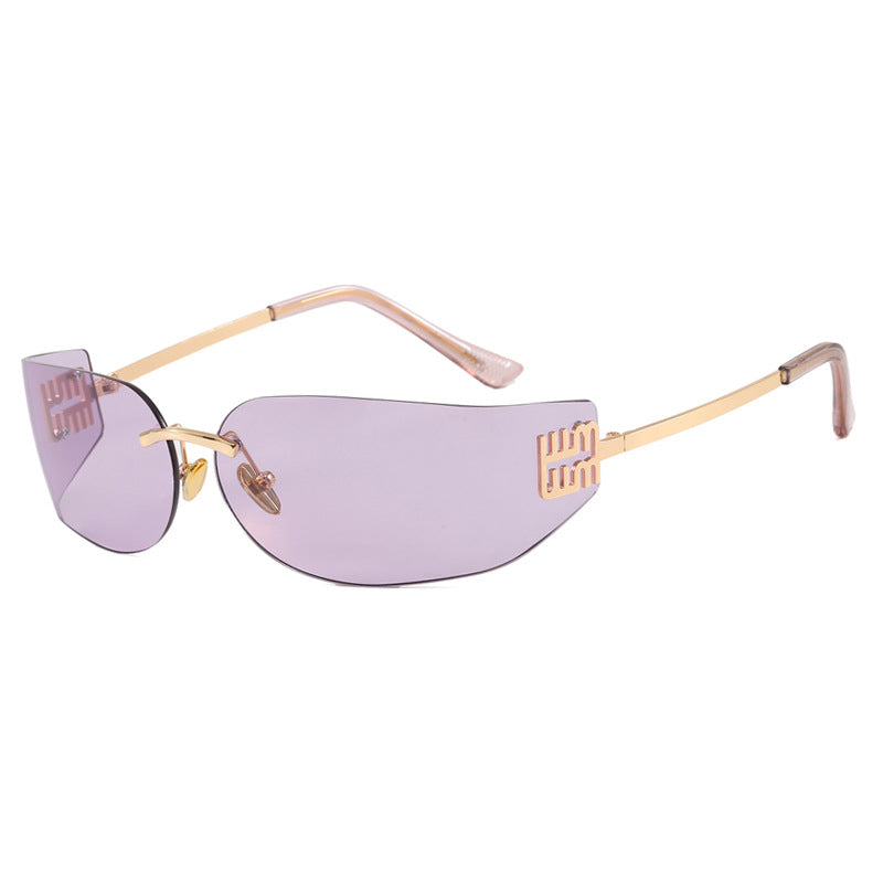 Women's futuristic designer sunglasses with unusual frame and UV protection Bowlift
