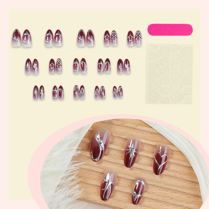 Artistic Floral Ombre Press-On Nails Acalora