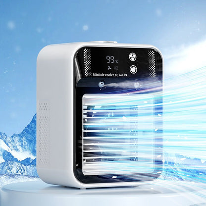Unisex Portable Mini Air Cooler with Humidifier Digital Display USB Powered Skanto